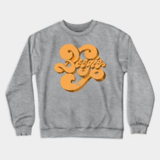 Boogie Retro Distressed Typography Crewneck Sweatshirt